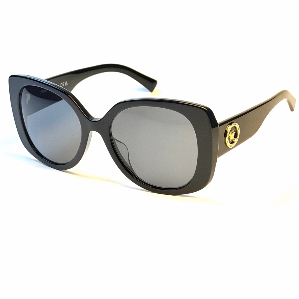 Versace Mod 4387 F Gb1/87 Black Sunglasses Nwt Authentic New 4387f